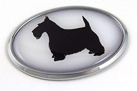 Scottish Terrier Dog 3D Chrome Emblem Pet Decal Car Auto Bike Truck Sticker