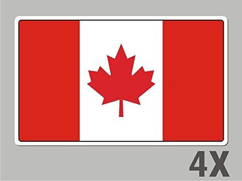 4 Canada Canadian stickers flag decal bumper car bike emblem vinyl FL011