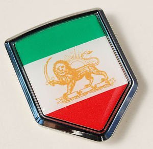 Iran Iranian Persian Flag Car Chrome Emblem Decal Sticker