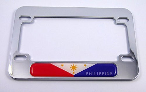 Philippine flag Motorcycle Bike ABS Chrome Plated License Plate Frame