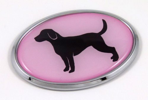 Labrador Lab Dog Pink 3D Chrome Emblem Pet Decal Car Auto Bike Truck Sticker