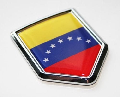 Venezuela, Flag Decal Car Chrome Emblem Sticker 3D badge