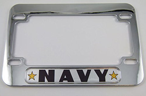 NAVY Army USA Motorcycle Bike ABS Chrome Plated License Plate Frame