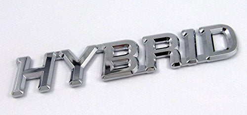 HYBRID Chrome Emblem Car Auto Decal Bumper 5.5"