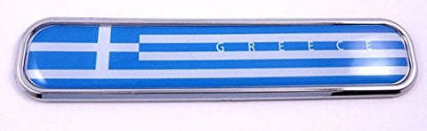 Greece Greek Flag Chrome Emblem 3D auto Decal car Bike Boat 5.3"