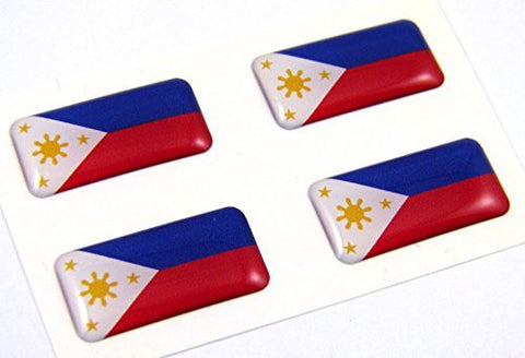 Philippine MINI domed decals flag 4 emblems Philippinian Car bike boat. stickers