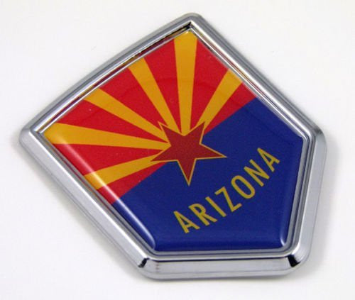 Arizona AZ USA State Flag Car Chrome Emblem Decal Sticker bike laptop boat 3dd Sticker badge
