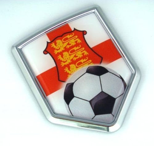 England British Flag Car Chrome English Emblem Sticker with Soccer ball