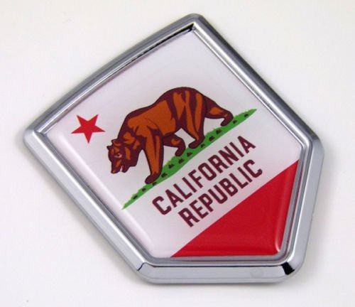 California CA USA State Flag Car Chrome Emblem Decal Sticker bike laptop boat 3dd Sticker badge