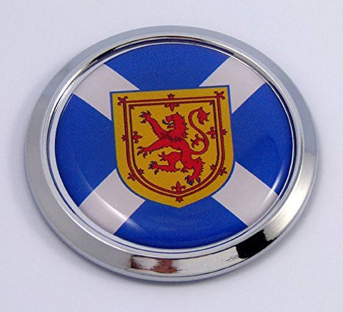 Scotland Stottish Round Flag Car Chrome Decal Emblem bumper Sticker bezel badge