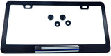 USA Police Thin Blue line Metal Black Aluminium Car License Plate Frame Holder