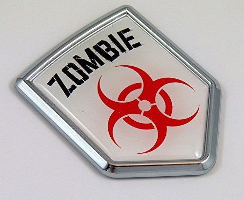 Zombie Decal Car Chrome Emblem Sticker badge sign crest Auto