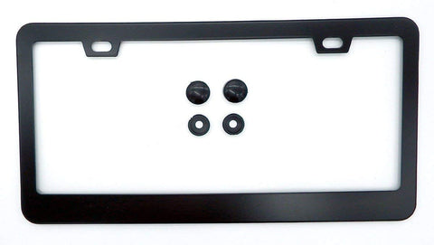 Plain Metal Aluminium Black Painted Car License Plate Frame Holder Blank TBMLF1