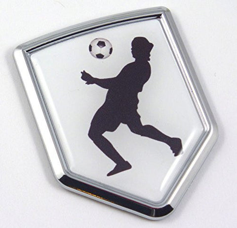 Soccer player Chrome Emblem 3D Decal Sticker Car sport emblem