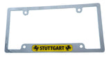 Stuttgart Flag car License Plate Frame Chrome Plated Plastic tag Holder CP08