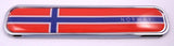 Norway Flag Chrome Emblem 3D auto Decal Sticker car Bike Boat 5.3"