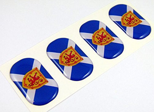 Scotland midi domed decals flag 4 emblems 1.5" Car bike laptop stickers