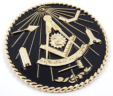 Mason Master Working Tools Gold/Black Color auto Emblem Metal car Decal MAS24