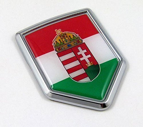 Hungary Flag Car Hungarian Chrome Emblem Decal Sticker