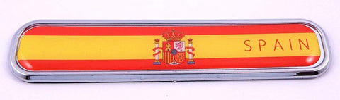Spain Spanish Flag Chrome Emblem 3D auto Decal Sticker car Bike Boat 5.3"