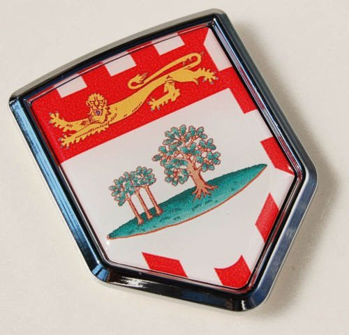 Prince Edward Island Canada Flag Chrome Emblem Decal