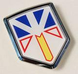 Newfoundland Canada Flag Car Chrome Emblem Decal
