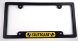 Stuttgart Flag Black Plastic Car License Plate Frame