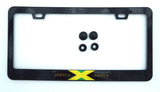 Jamaica Flag Black Carbon Fiber Look Metal Car License Plate Frame Holder