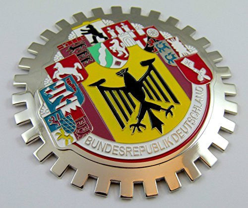 Grille Badge 10 cities German Germany car truck grill Deutschland chrome emblem