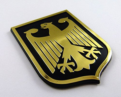 Deutschland Germany Black Gold plastic car emblem decal sticker crest GBG