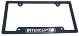 Interceptor Police Black Plastic Car License Plate Frame