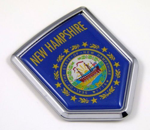 New Hampshire NH USA State Flag Car Chrome Emblem Decal Sticker bike laptop boat 3dd Sticker badge