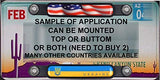 USA Police Thin blue line flag Screw On License plate Emblem Car Decal badge