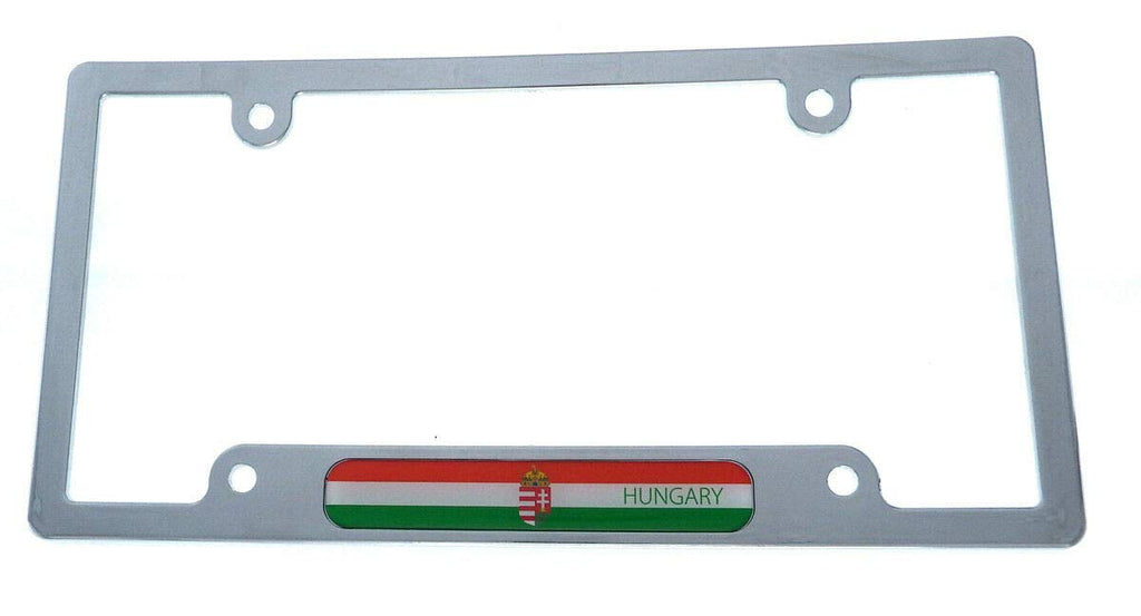 Hungary Flag car License Plate Frame Chrome Plated Plastic tag Holder CP08