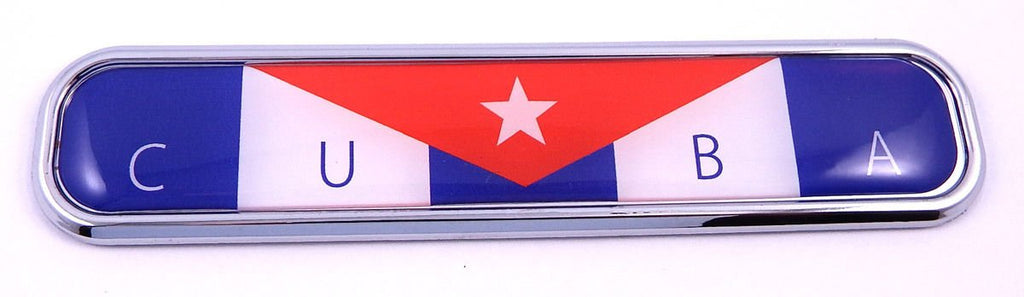 Cuba Car Chrome Emblem 3D auto Decal Sticker for car Bike Boat 5.3"