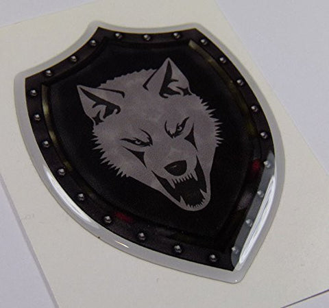 Chechnya Shield Style 2.75" crest Chechen lone Wolf Emblem domed decal Bike Car