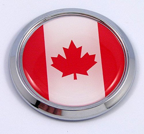 Canada Canadian Round Flag Car Chrome Decal Emblem bumper Sticker bezel badge