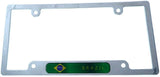 Brazil Brazilian Flag License Plate Frame Plastic Chrome Plated tag Holder CP08