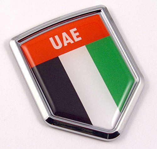 United Arab Emirates Flag Car Chrome Emblem 3D UAE Decal Sticker