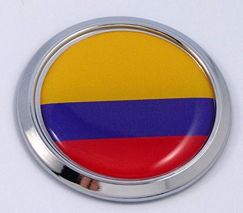 Colombia Colombian Round Flag Car Chrome Decal Emblem bumper Sticker bezel badge