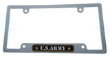 US Army Flag car License Plate Frame Chrome Plated Plastic Holder CP08