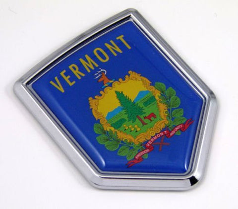 Vermont VT USA State Flag Car Chrome Emblem Decal Sticker bike laptop boat 3dd Sticker badge