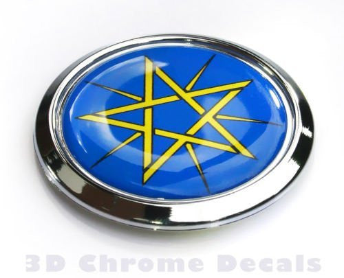 Ethiopia Decal Flag Car Chrome Emblem Bumper Sticker 3D