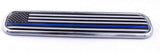 USA police thin blue line Chrome Emblem 3D auto Decal car bike boat 5.3"