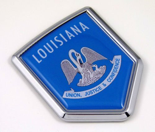 Louisiana LA USA State Flag Car Chrome Emblem Decal Sticker bike laptop boat 3dd Sticker badge