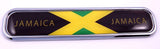 Jamaica Flag Chrome Emblem 3D auto Decal Sticker car Bike Boat 5.3"