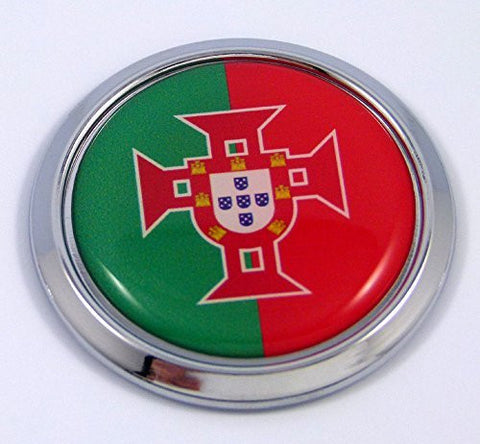 Portugal Portugues Round Flag Car Chrome Decal Emblem bumper Sticker bezel badge