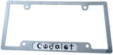 Coexist Flag car License Plate Frame Plastic Chrome Plated tag Holder CP08