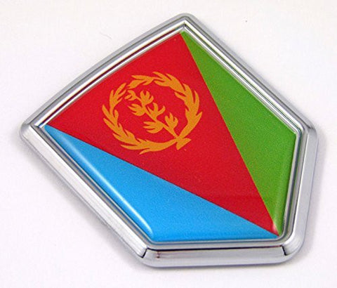 Eritrea Eritrean flag Chrome Emblem Car Decal Sticker Bike crest badge