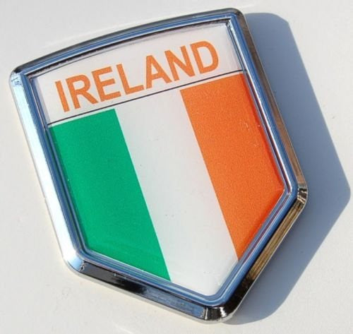 Ireland Decal Irish Flag Car Chrome Emblem Sticker